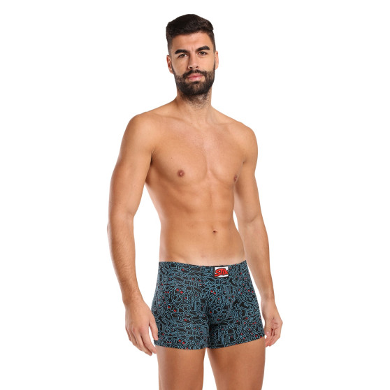 Calções de boxer para homem Styx arte longa rabisco de borracha clássico (F1256)