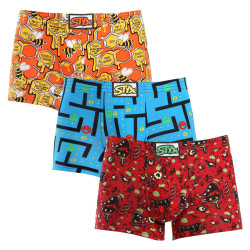 3PACK Boxers para homem Styx arte clássica borracha multicolorido (3Q12914)