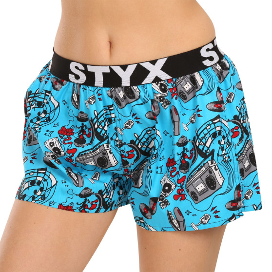 Boxers para mulher Styx arte desporto borracha música (T1558)