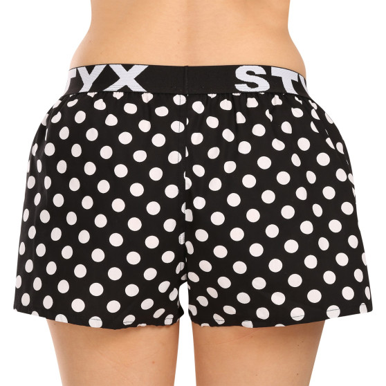 Boxers para mulher Styx arte esportes borracha polka dots (T1650)