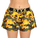 Boxers para mulher Styx arte desporto borracha camuflagem amarelo (T1559)