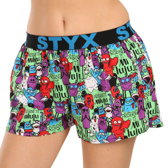 Boxers para mulher Styx arte desportiva monstros de borracha (T1555)