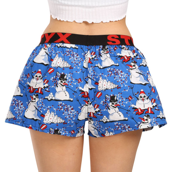 Boxers para mulher Styx arte esportes borracha christmas snowmen (T1751)