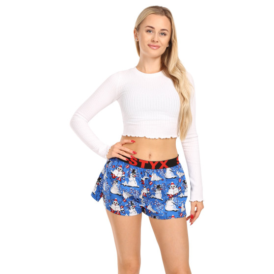 Boxers para mulher Styx arte esportes borracha christmas snowmen (T1751)