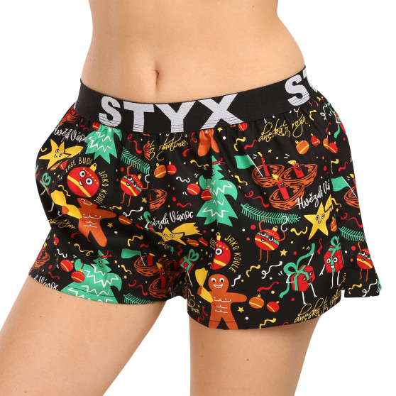 Boxers para mulher Styx arte desporto borracha ornamentos de natal (T1754)