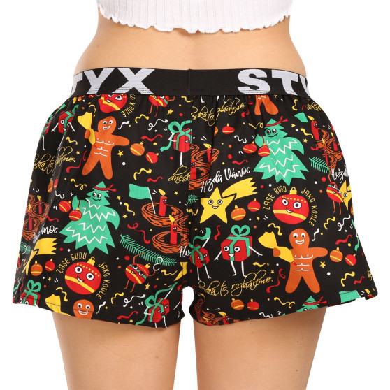 Boxers para mulher Styx arte desporto borracha ornamentos de natal (T1754)