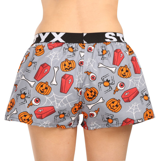 Boxers para mulher Styx arte desporto borracha Halloween caixões (T1752)