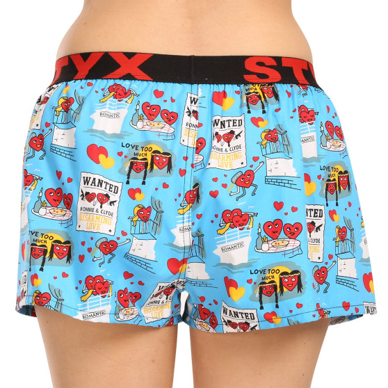 Boxers para mulher Styx arte desporto borracha Dia dos Namorados pares (T1756)