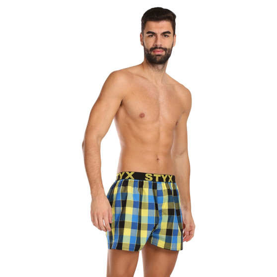 Boxers para homem Styx desporto elástico multicolorido (B1015)