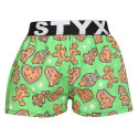 Boxers para crianças Styx arte desportiva borracha natalícia gingerbread (BJ1753)