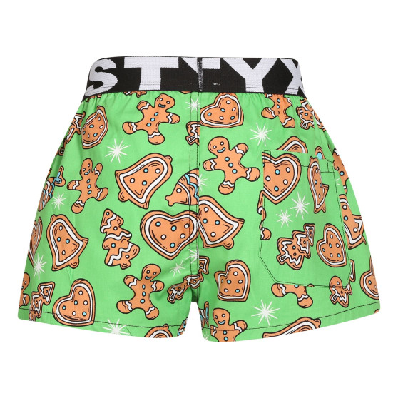 Boxers para crianças Styx arte desportiva borracha natalícia gingerbread (BJ1753)