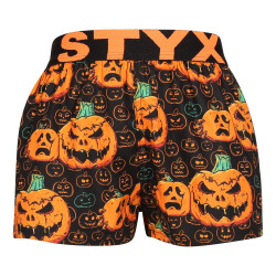 Boxers para crianças Styx arte desporto borracha Halloween abóbora (BJ1755)