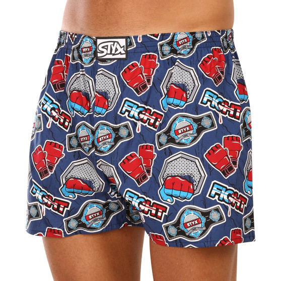 3PACK Boxers para homem Styx arte clássico borracha tamanho grande multicolorido (3E14564)