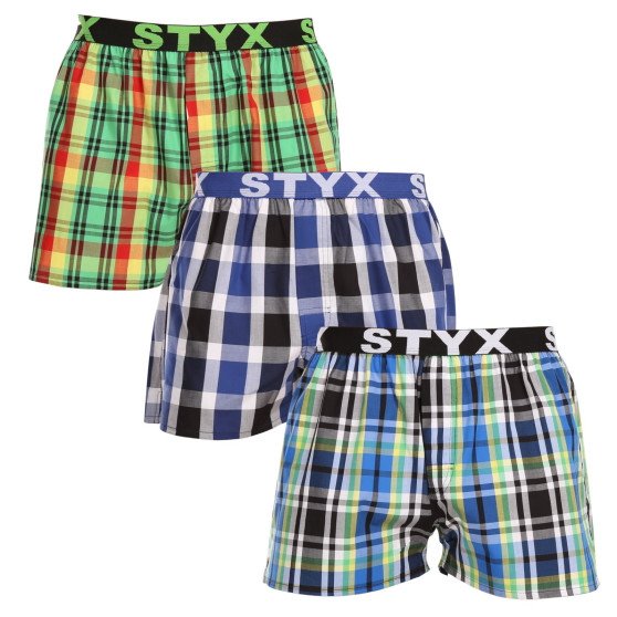 3PACK Boxers para homem Styx desporto elástico multicolorido (3B11789)