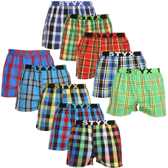 10PACK Boxers para homem Styx borracha desportiva (10B111234567890)