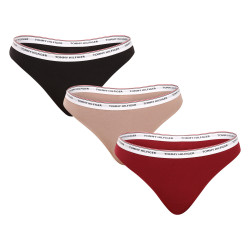 3PACK Tanga para mulher Tommy Hilfiger multicolorido (UW0UW04894 0R3)