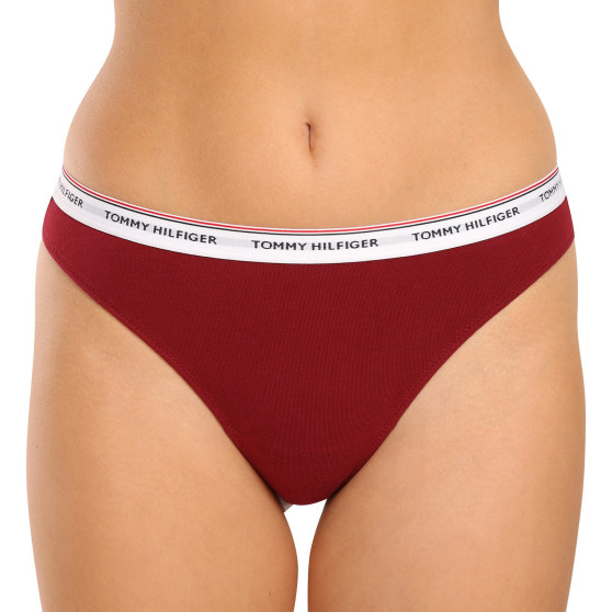 3PACK Tanga para mulher Tommy Hilfiger multicolorido (UW0UW04894 0R3)