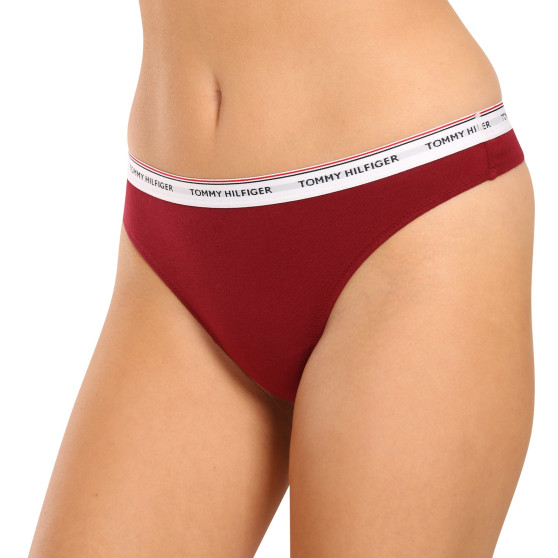 3PACK Tanga para mulher Tommy Hilfiger multicolorido (UW0UW04894 0R3)