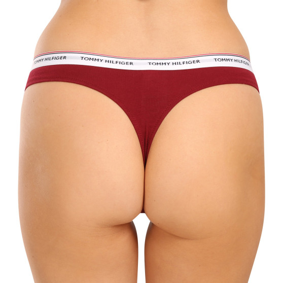 3PACK Tanga para mulher Tommy Hilfiger multicolorido (UW0UW04894 0R3)