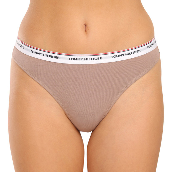 3PACK Tanga para mulher Tommy Hilfiger multicolorido (UW0UW04894 0R3)