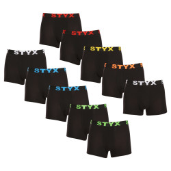 10PACK Boxers para homem Styx sport borracha preto (10G9601)