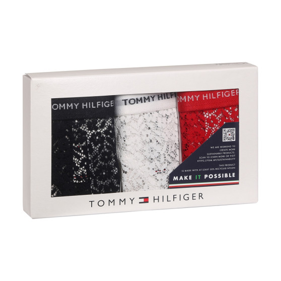 3PACK Tanga para mulher Tommy Hilfiger multicolorido (UW0UW04896 0X0)