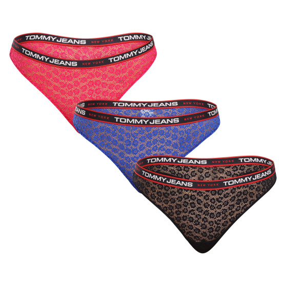 3PACK Tanga para mulher Tommy Hilfiger multicolorido (UW0UW04714 0SC)