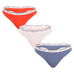 3PACK Tanga para mulher Tommy Hilfiger multicolorido (UW0UW04894 0V7)