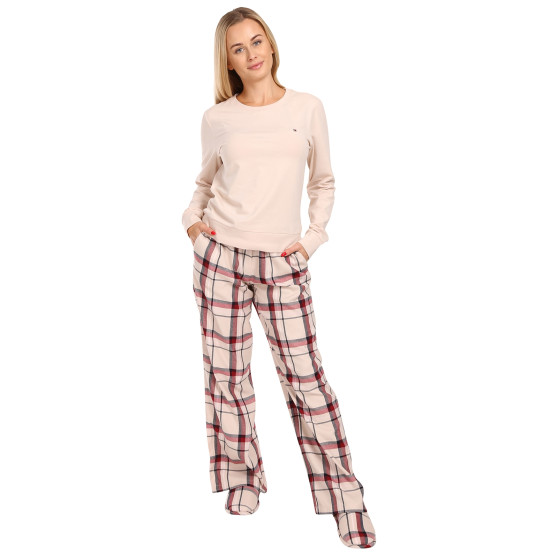 Pijama de senhora Tommy Hilfiger com chinelos multicoloridos em caixa de oferta (UW0UW04853 0TA)