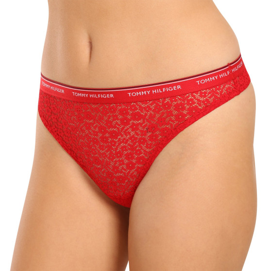 3PACK Tanga para mulher Tommy Hilfiger superdimensionado multicolorido (UW0UW04896 0X0)