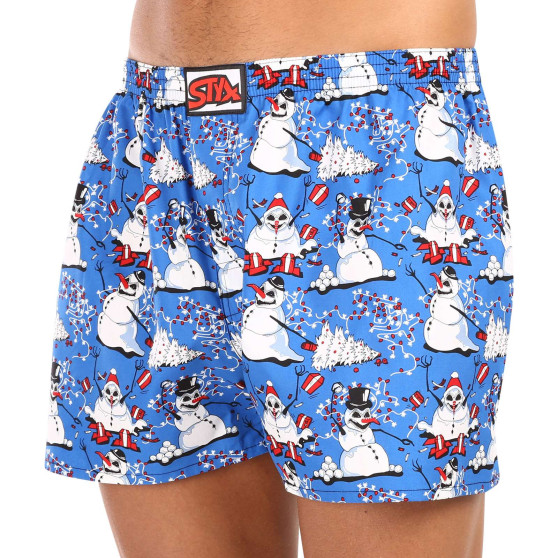 Boxers para homem Styx arte clássico borracha tamanho grande christmas snowmen (E1751)