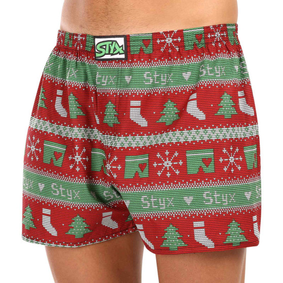 Boxers para homem Styx arte clássico borracha tamanho grande christmas knit (E1658)