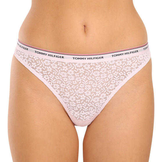 3PACK Tanga para mulher Tommy Hilfiger superdimensionado multicolorido (UW0UW04896 0SK)