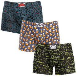 3PACK Boxers para homem Styx long arte clássica borracha multicolorido (3F12672)