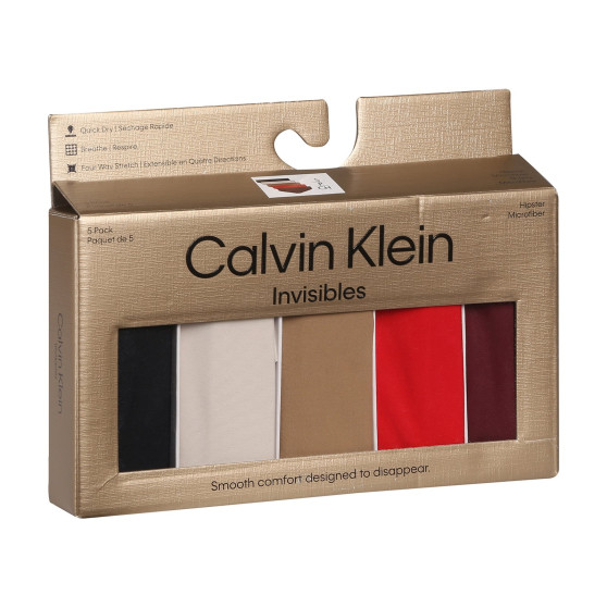 5PACK cuecas de mulher Calvin Klein sem costuras multicoloridas (QD5148E-HW1)