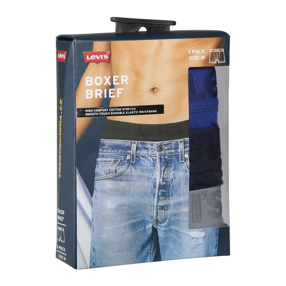 3PACK Boxers para homem Levis multicolorido (905045001 022)