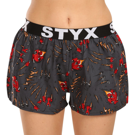 3PACK Boxers para mulher Styx arte esportes borracha multicolorido (3T15245)