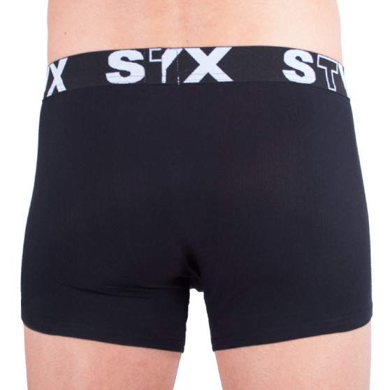 3PACK Boxers para homem Styx desporto elástico superdimensionado preto (3R960)