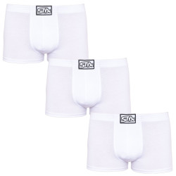 3PACK Boxers para homem Styx borracha clássica branco (3Q1061)