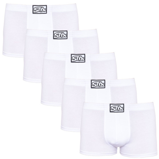 5PACK Boxers para homem Styx borracha clássica branco (5Q1061)