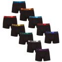 10PACK Boxers para homem Nedeto preto (10NB005)