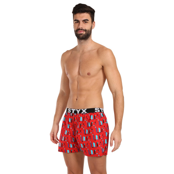 Boxers para homem Styx arte desportiva padrões de borracha (B1659)