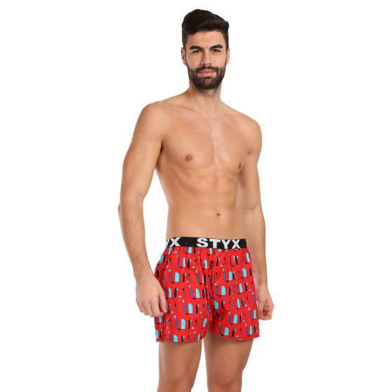 Boxers para homem Styx arte desportiva padrões de borracha (B1659)