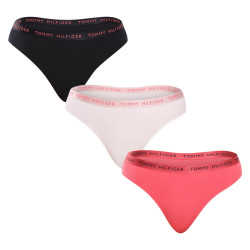 3PACK Tanga para mulher Tommy Hilfiger multicolorido (UW0UW04889 0V5)