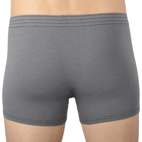 3PACK Boxers para homem Styx borracha clássica dark grey (3Q1063)