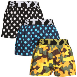 3PACK Boxers para criança Styx arte esportes borracha multicolorido (3BJ15901)