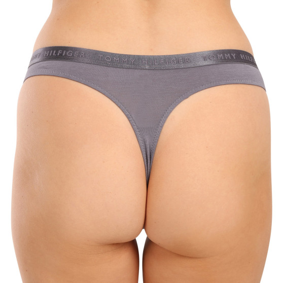 3PACK Tanga para mulher Tommy Hilfiger superdimensionado multicolorido (UW0UW04480 0R4)