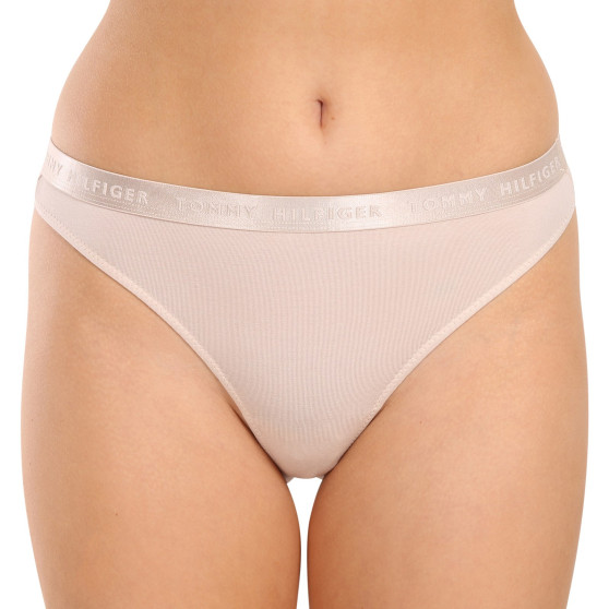 3PACK Tanga para mulher Tommy Hilfiger superdimensionado multicolorido (UW0UW04480 0R4)