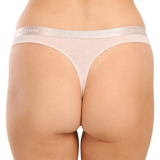 3PACK Tanga para mulher Tommy Hilfiger superdimensionado multicolorido (UW0UW04480 0R4)