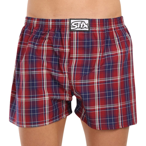 3PACK Boxers para homem Styx borracha clássica multi-coloured (3A20246)